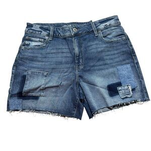 Maurices M Jeans sz 6‎ Shorts Mid Rise 5” Inseam Patchwork Stretch New NWT
